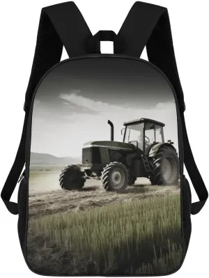 Travel Backpack for Men Women Daypack Tractor Agriculture Tranquil Laptop Backpack Computer Bag Business Work Bag for Work