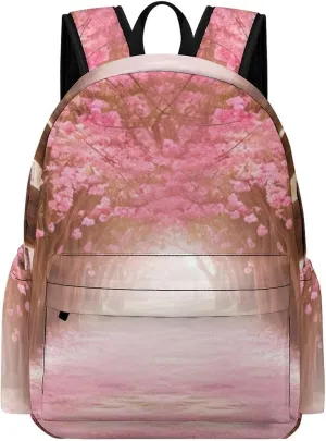 Travel Backpack for Women Men Carry On Backpack Romantic Tunnel of Flower Trees Luggage Daypack 16.5 Inch Laptop Backpack