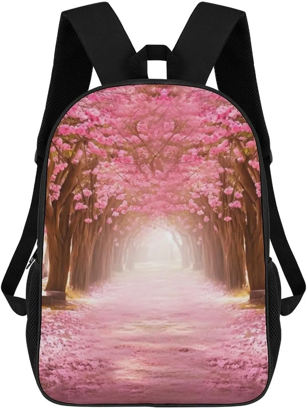 Travel Backpack for Women Men Carry On Backpack Romantic Tunnel of Flower Trees Luggage Daypack 17 Inch Laptop Backpack