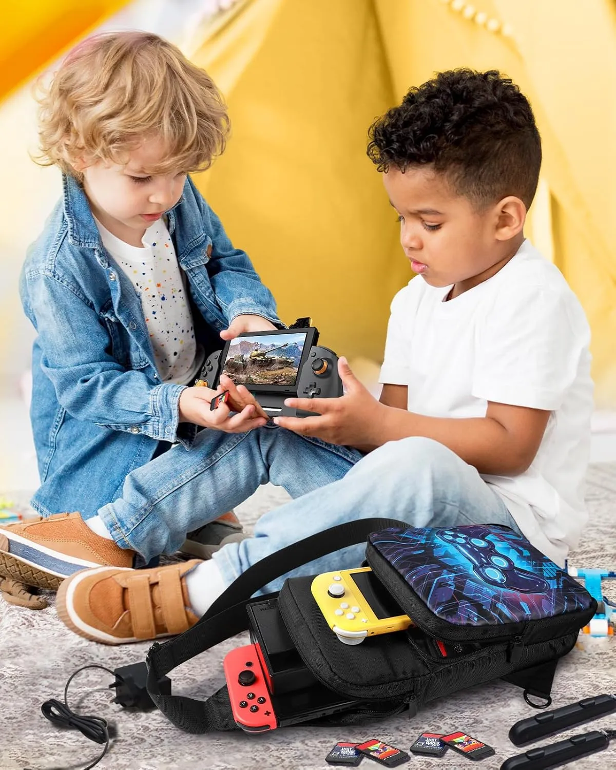Travel Bag for Nintendo Switch 2 2025/Switch/Lite/OLED - Cute Sling Crossbody Shoulder Carrying Storage Backpack for Teens for Nintendo Accessories Storage, Game