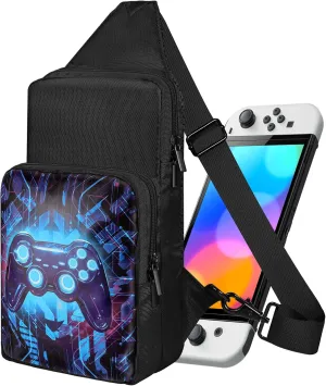 Travel Bag for Nintendo Switch 2 2025/Switch/Lite/OLED - Cute Sling Crossbody Shoulder Carrying Storage Backpack for Teens for Nintendo Accessories Storage, Game