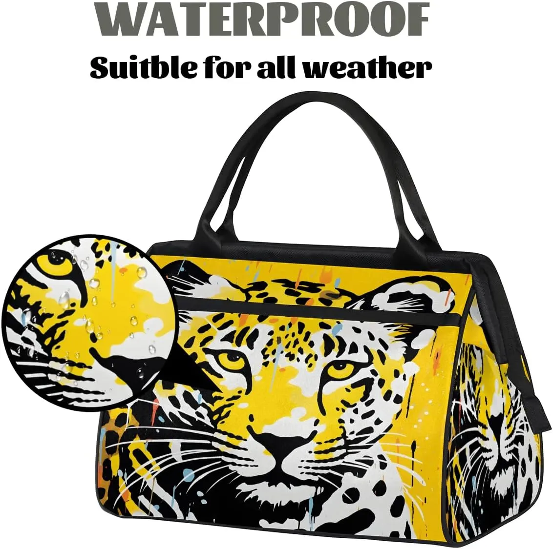 Travel Duffel Bag for Women, Abstract Animal Leopard Weekender Overnight Bag Carry on Beach Swim Bags Dance Bag Airlines Approved Personal Item Travel Bag for Yoga, Sports, Hospital