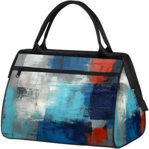 Travel Duffel Bag for Women, Abstract Art Printing Weekender Overnight Bag Carry on Beach Swim Bags Dance Bag Airlines Approved Personal Item Travel Bag for Yoga, Sports, Hospital