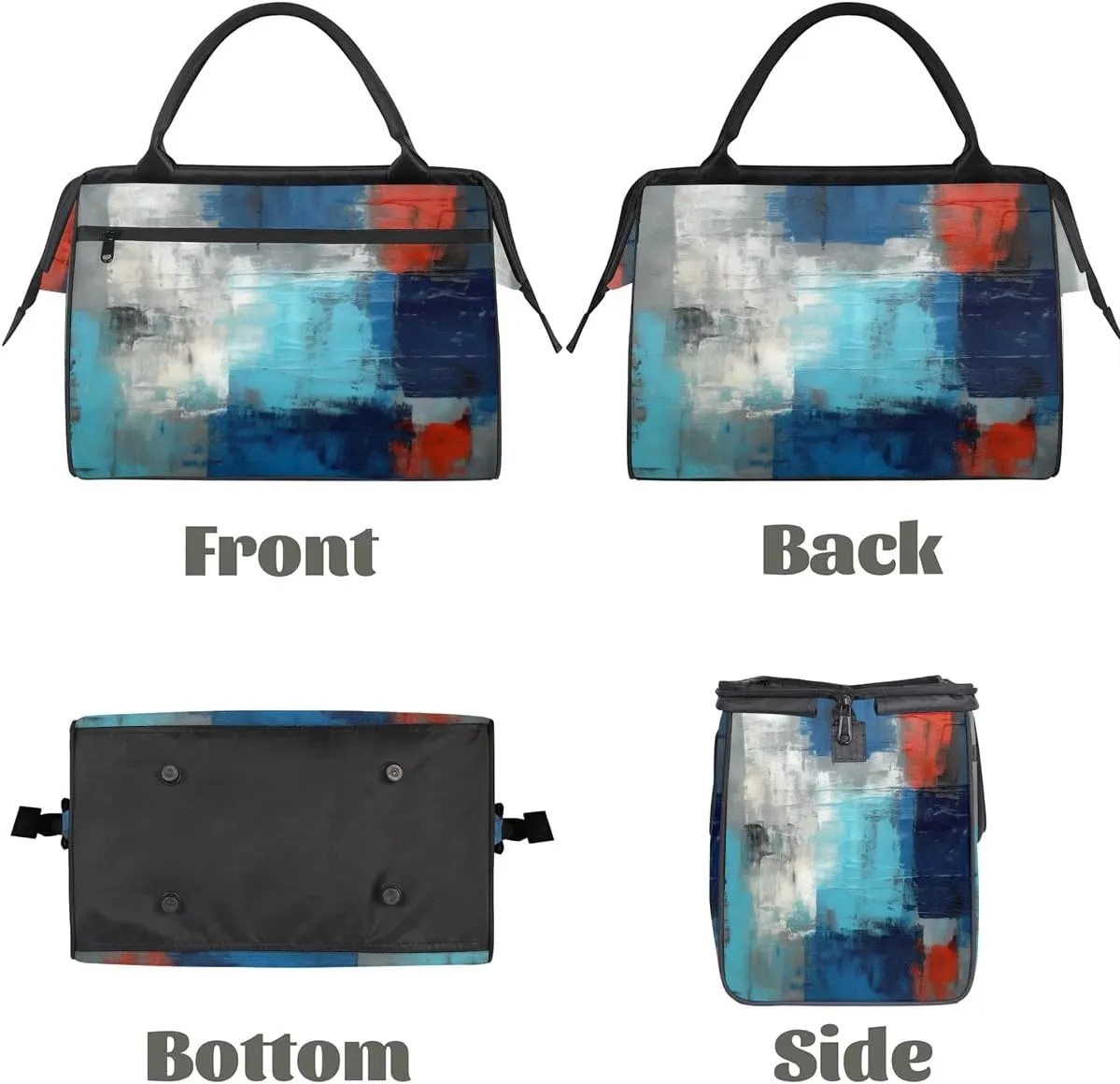 Travel Duffel Bag for Women, Abstract Art Printing Weekender Overnight Bag Carry on Beach Swim Bags Dance Bag Airlines Approved Personal Item Travel Bag for Yoga, Sports, Hospital