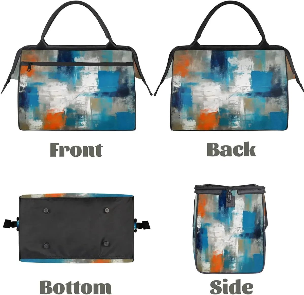 Travel Duffel Bag for Women, Abstract Blue Oil Weekender Overnight Bag Carry on Beach Swim Bags Dance Bag Airlines Approved Personal Item Travel Bag for Yoga, Sports, Hospital