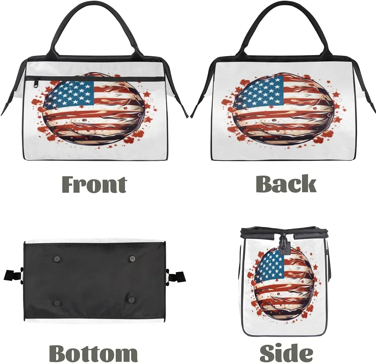 Travel Duffel Bag for Women, American Flag Weekender Overnight Bag Carry on Beach Swim Bags Dance Bag Airlines Approved Personal Item Travel Bag for Yoga, Sports, Hospital