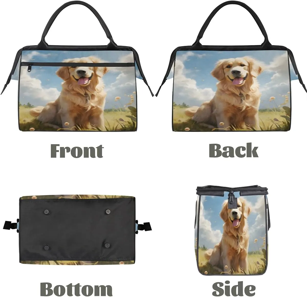 Travel Duffel Bag for Women, Animal Dog Weekender Overnight Bag Carry on Beach Swim Bags Dance Bag Airlines Approved Personal Item Travel Bag for Yoga, Sports, Hospital