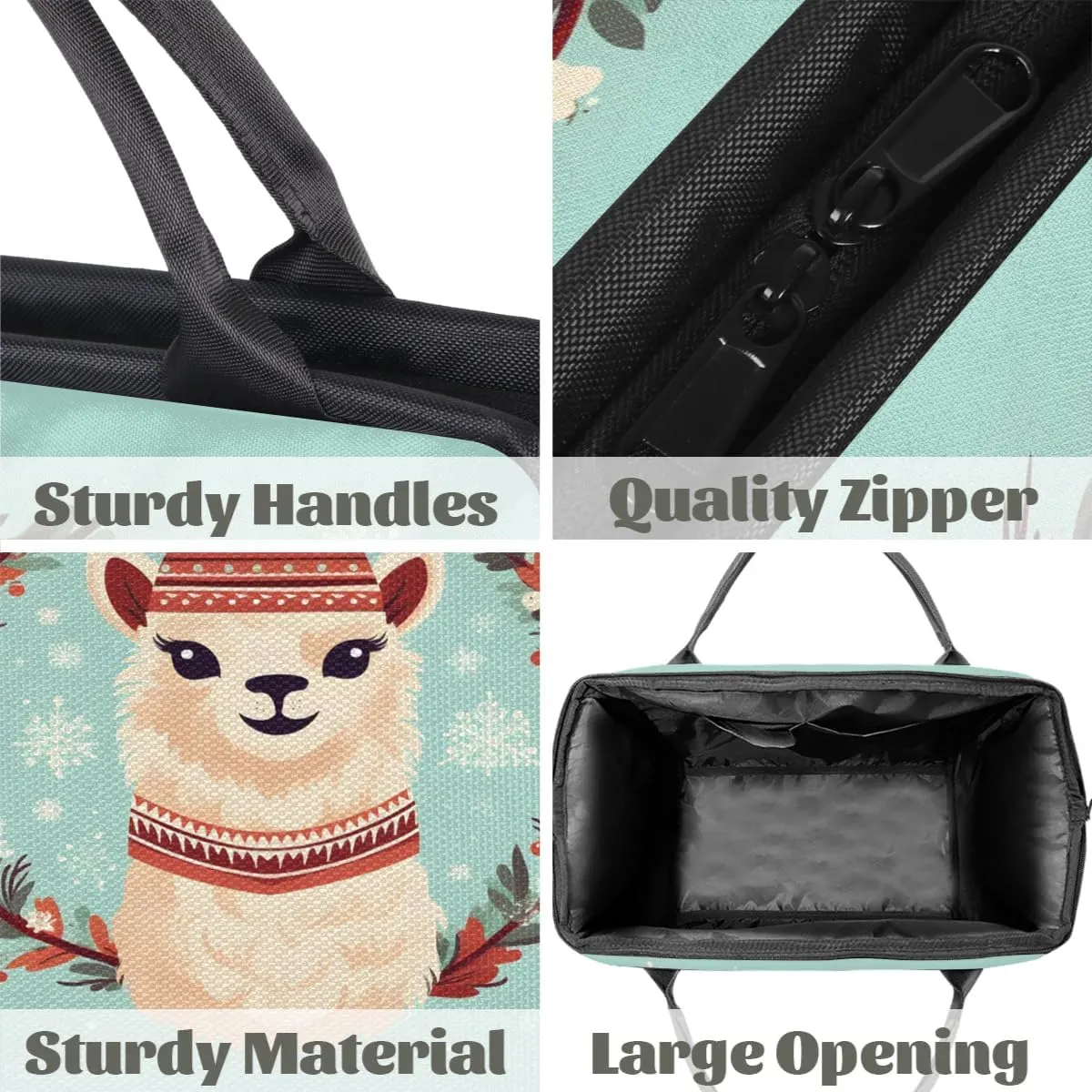 Travel Duffel Bag for Women, Christmas Alpaca Weekender Overnight Bag Carry on Beach Swim Bags Dance Bag Airlines Approved Personal Item Travel Bag for Yoga, Sports, Hospital