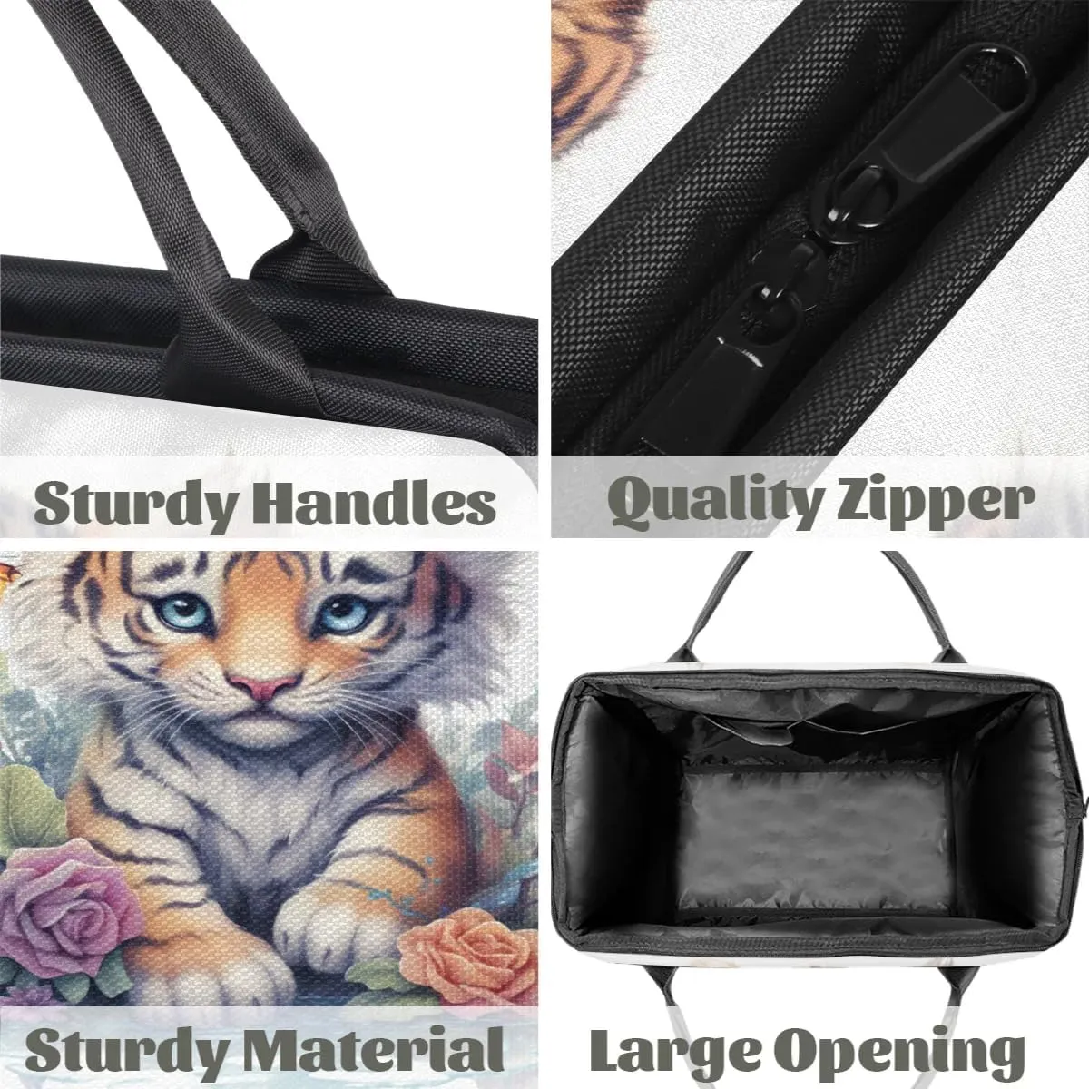 Travel Duffel Bag for Women, Cut Tiger Butterfly Weekender Overnight Bag Carry on Beach Swim Bags Dance Bag Airlines Approved Personal Item Travel Bag for Yoga, Sports, Hospital