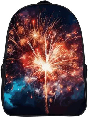 Travel Laptop Backpack Explosion Firework Backpack for Men Women Casual Daypack Computer Bag for Hiking Business