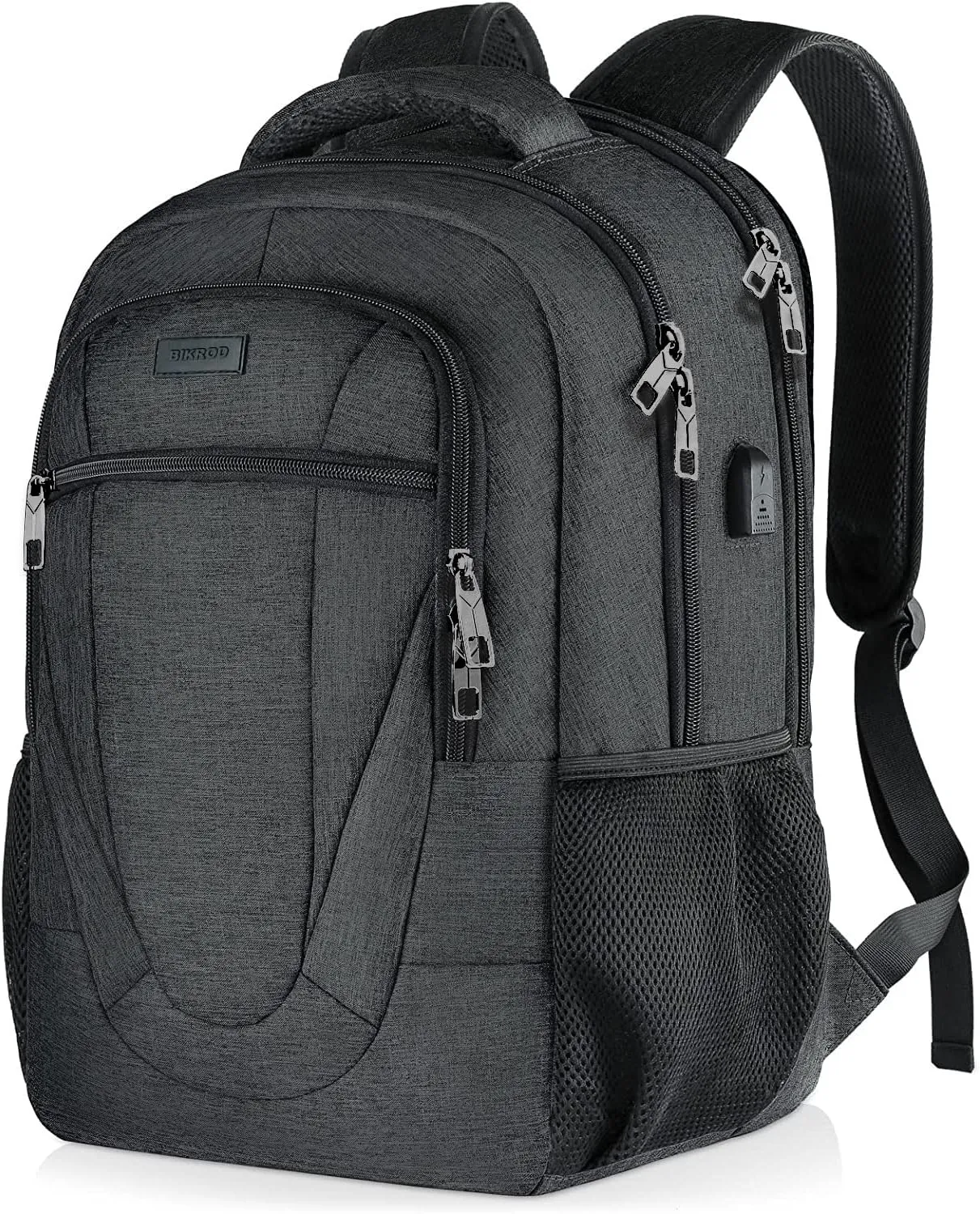 Travel Laptop Backpack for Men and Women, Backpacks for School Teen Boys, Business Anti Theft Slim Durable Back Pack with USB Charging Port, Adult Computer Bag Gift 15.6 IN Laptop, Black