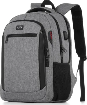 Travel Laptop Backpack, School Backpack Business Anti Theft Slim Sturdy Laptops Backpack with USB Charging Port Water Resistant College School Computer Bag Fits 17.3 Inch Notebook Over 3 Years Old