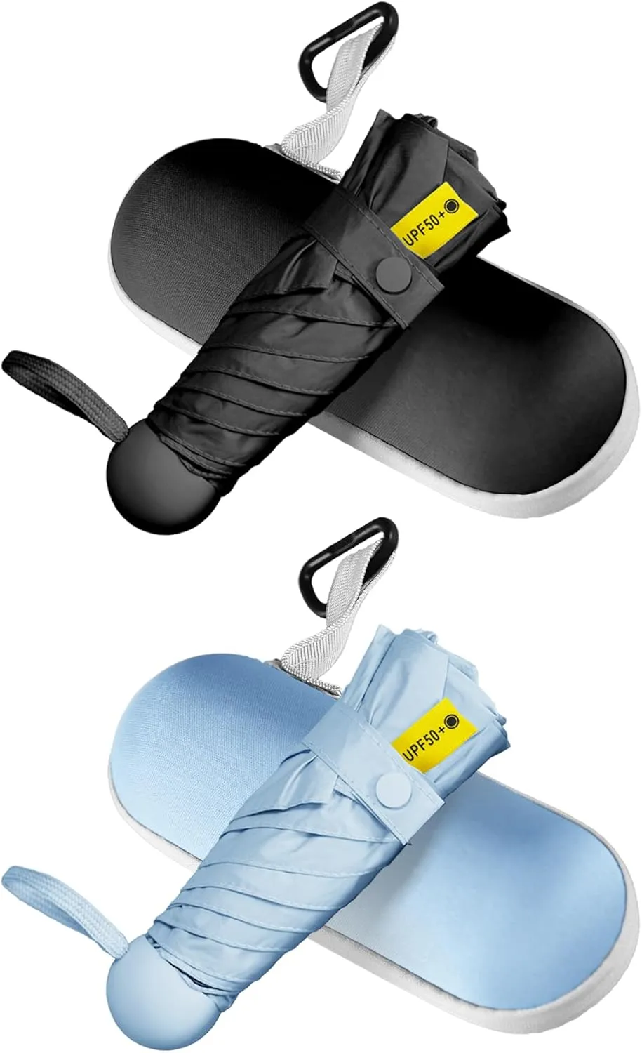 Travel Mini Umbrella Compact Small & Lightweight, UV Rain Protection, Pocket-Sized Folding Umbrellas with Quickdraw & Case for Men Women & Kids Backpack