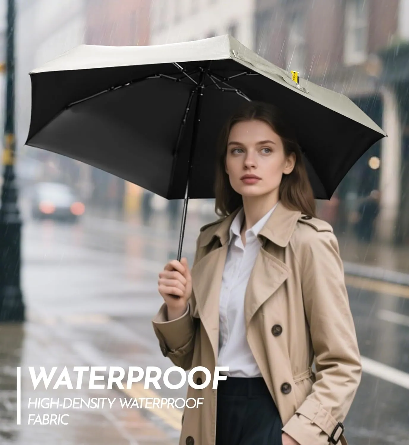 Travel Mini Umbrella Compact Small & Lightweight, UV Rain Protection, Pocket-Sized Folding Umbrellas with Quickdraw & Case for Men Women & Kids Backpack