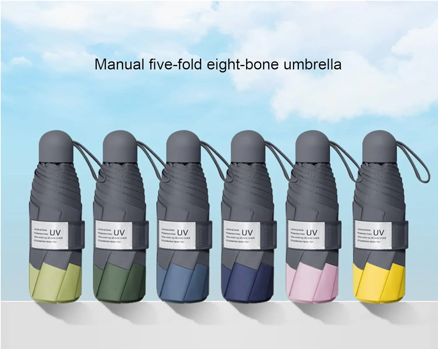 Travel Umbrella,umbrella, Mini Travel Sun&Rain Umbrella 99% UV Protection Travel Umbrella Compact Reinforced 8 Fiberglass Ribs for Purse Backpack Women Men