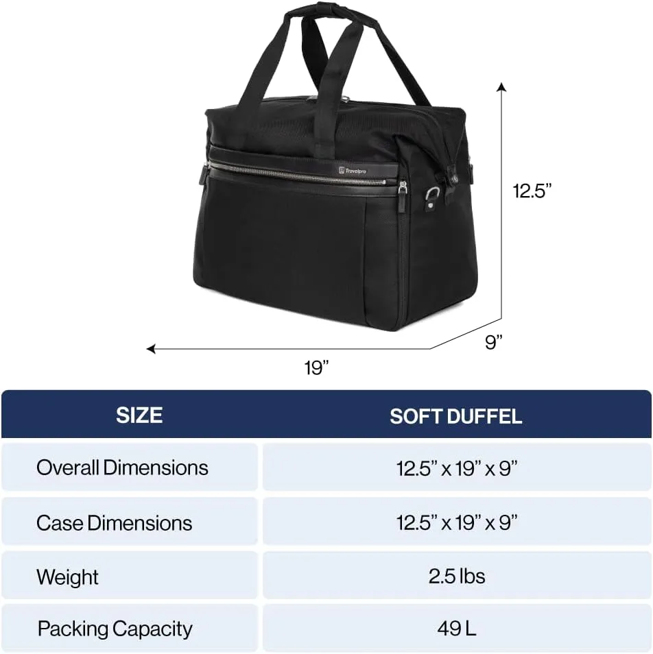 Travelpro Platinum Elite Carry on Soft Travel Duffel Bag