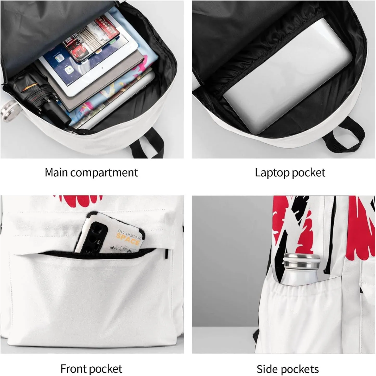Trinidad Tobago Lips Flag Kiss Casual Backpack Large Capacity Travel Backpacks Laptop Daypack Commuter Rucksack Adjustable Strap Sports Bags for Hiking Biking