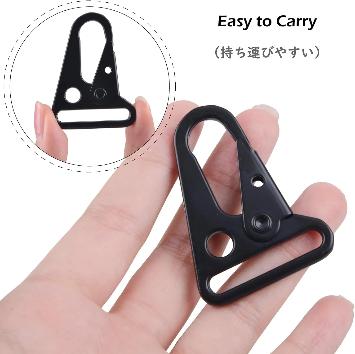 TRIWONDER Enlarged Mouth Clips HK Hook Heavy Duty Snap Hooks Sling Clips for Paracord Outdoors Bag Backpack