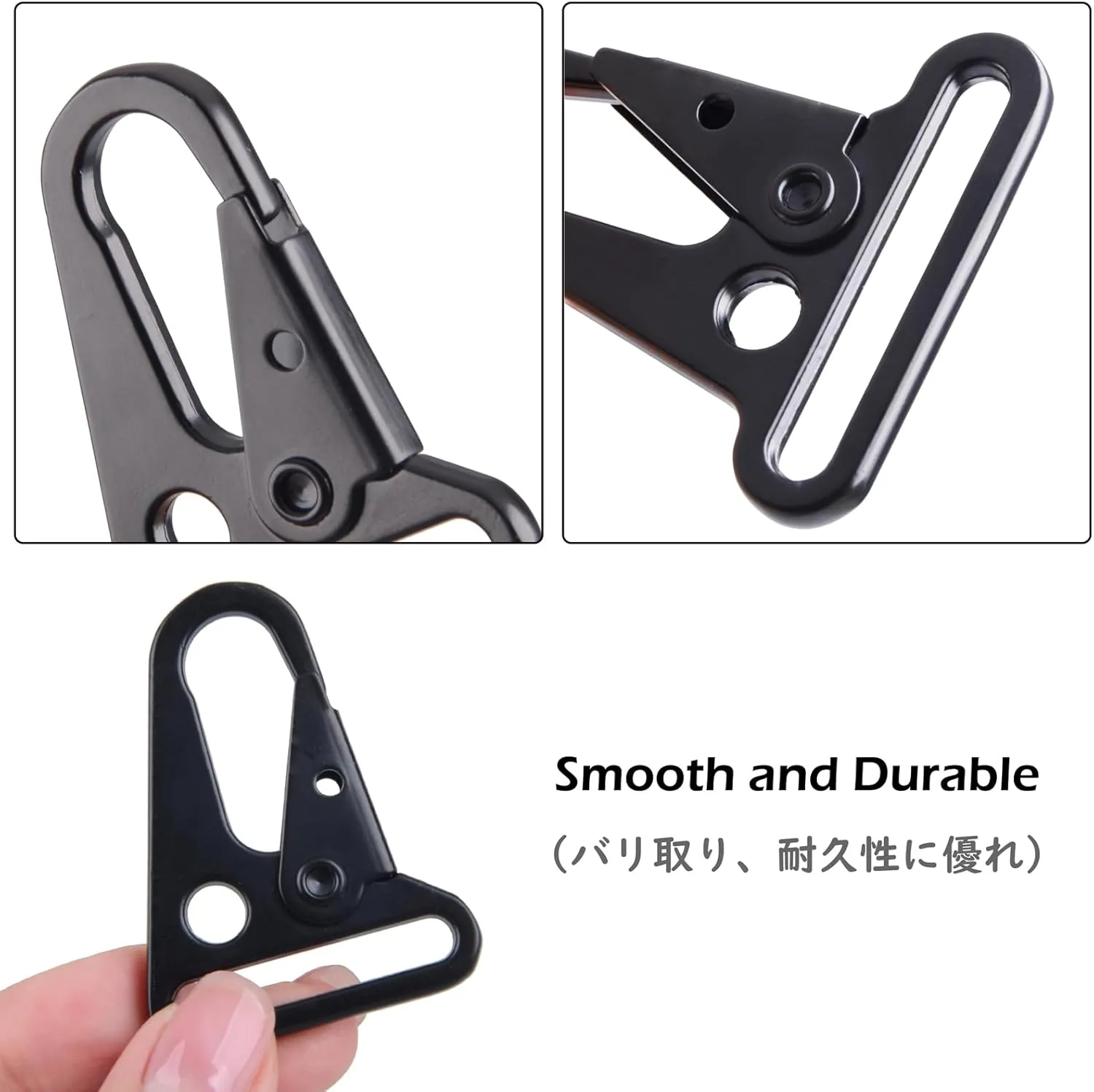 TRIWONDER Enlarged Mouth Clips HK Hook Heavy Duty Snap Hooks Sling Clips for Paracord Outdoors Bag Backpack