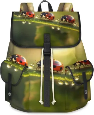 TropicalLife Ladybugs Beetles Travel Laptop Backpack for Men and Women, Lightweight Nurse Teacher Work Bag Computer Casual Daypack Backpacks