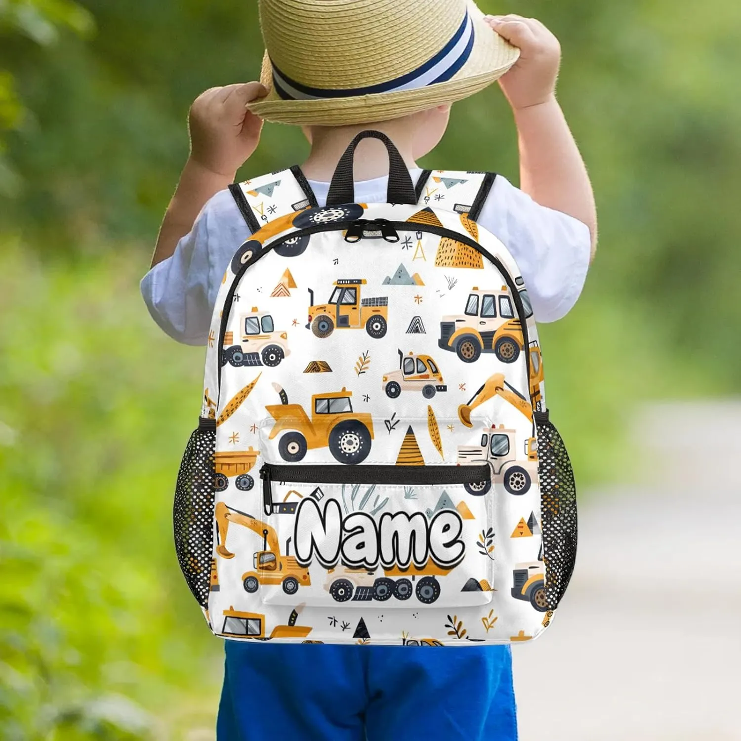 Trucks Personalized Backpack Bag with Name Lightweight Custom Shoulder Bags Waterproof Casual Backpacks Travel Laptop Bag for Work Picnic 12in