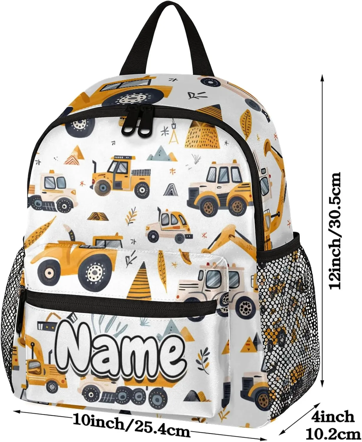 Trucks Personalized Backpack Bag with Name Lightweight Custom Shoulder Bags Waterproof Casual Backpacks Travel Laptop Bag for Work Picnic 12in