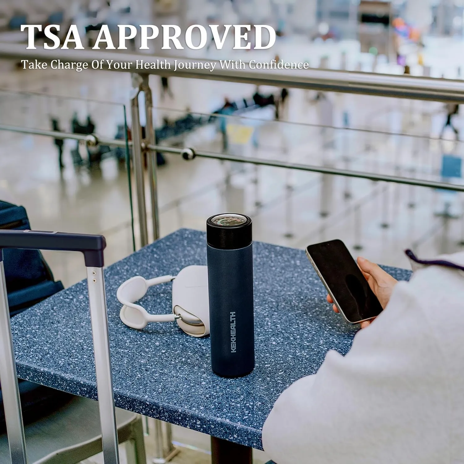 TSA Approved Insulin Cooler Travel Case, 60H Diabetes Medication Cooler with Large Dial Mechanical Thermometer & Biogel Ice Pack, Compact Diabetic Travel Case for Medicine Storage
