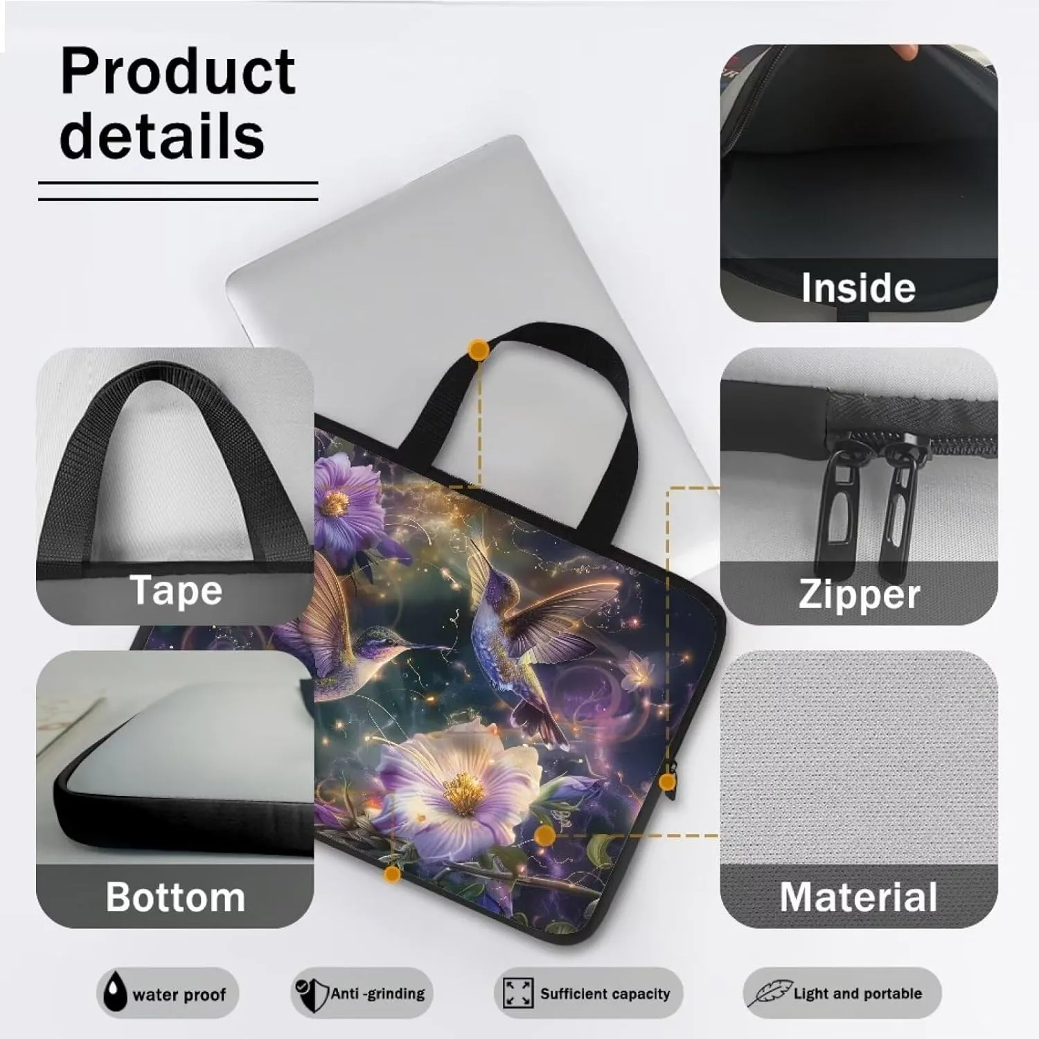 Uasibuni Cute Laptop Cover 17In Laptop Case Bag Laptop Sleeve Messenger Bag Briefcase Laptop Tote Bag Gift for Women Men