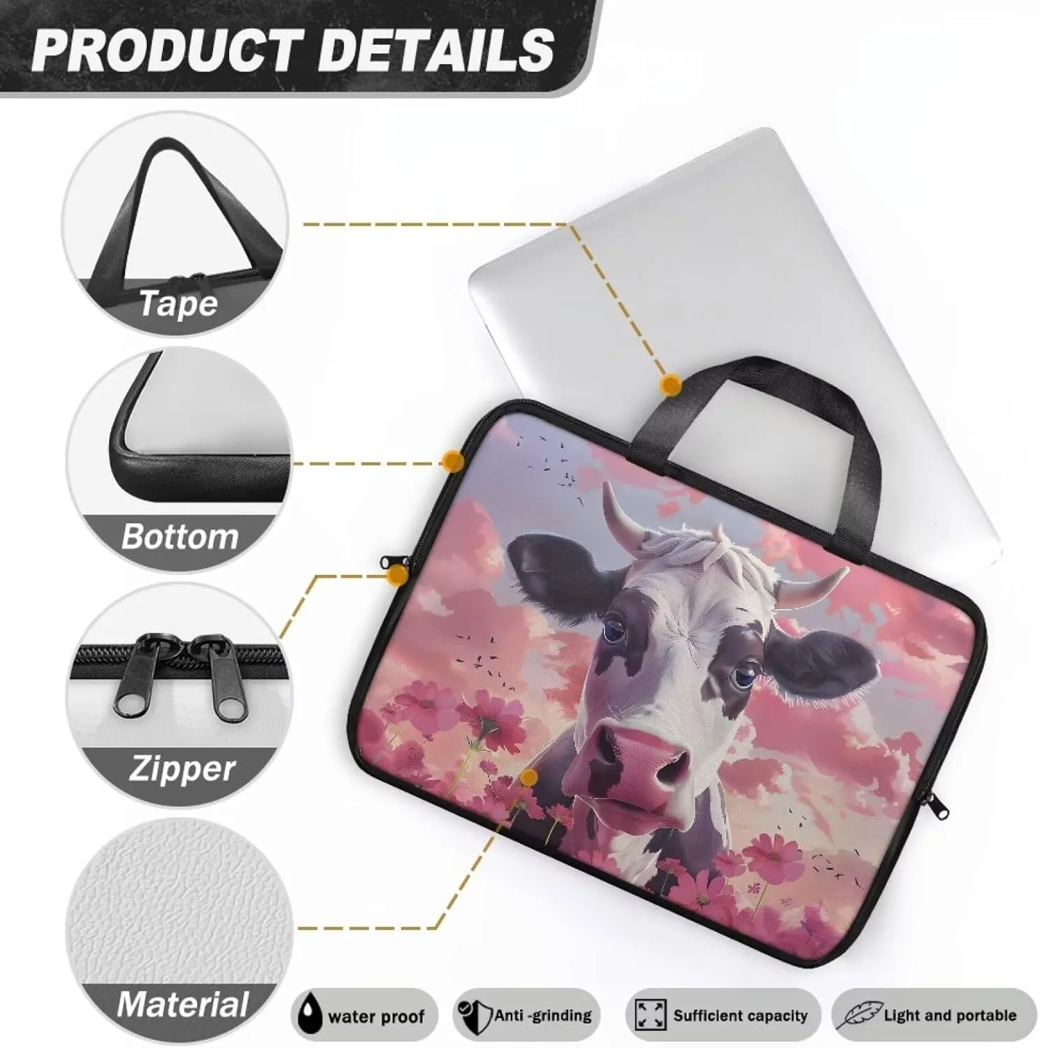 Uasibuni Fashion Laptop Tote Bag 15In /17.3In,Laptop Messenger Bag,17" Computer Bag for Women & Men