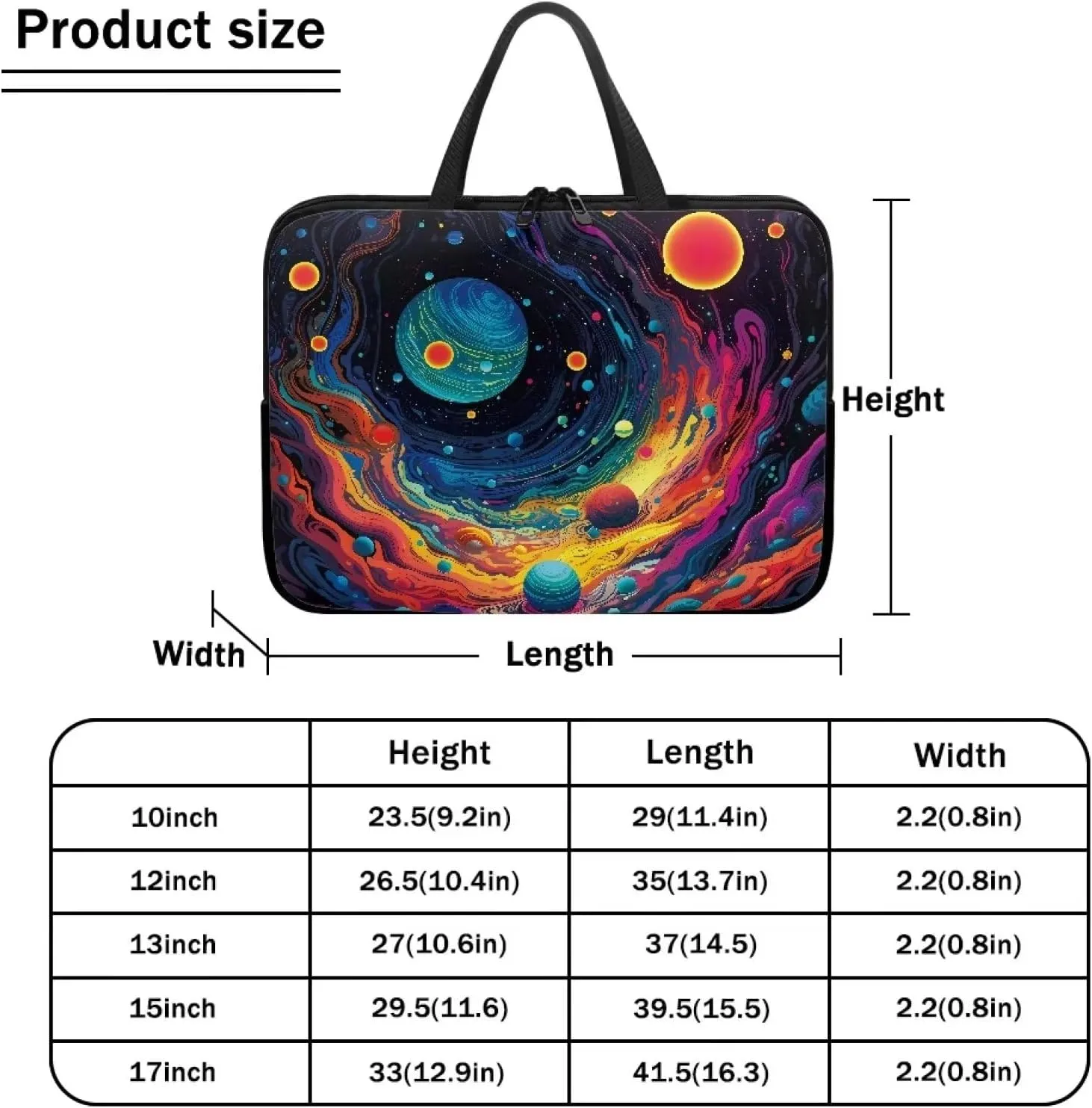 Uasibuni Laptop Sleeve Case with Handle for 14/15.6/ 17In Laptop,Laptop Case Cover Cute Laptop Bag for Women Men
