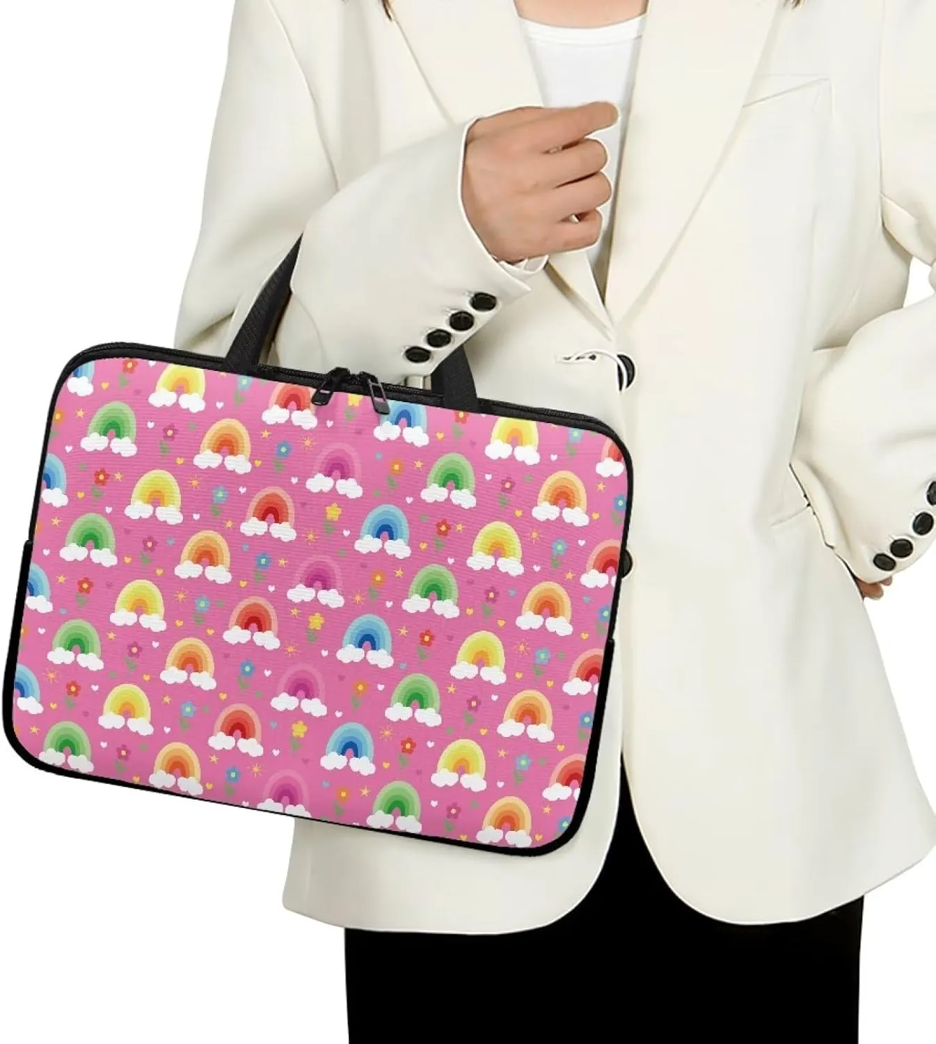 Uasibuni Laptop Sleeve Case with Handle for 14/15.6/ 17In Laptop,Laptop Case Cover Cute Laptop Bag for Women Men
