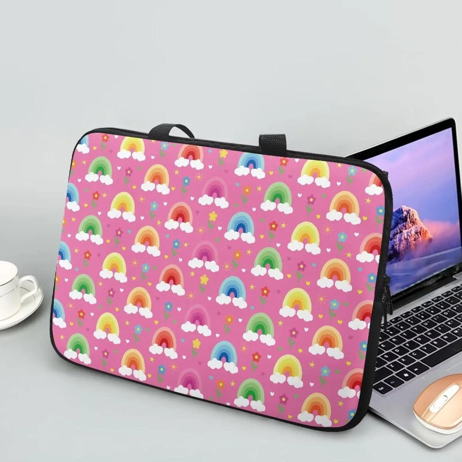 Uasibuni Laptop Sleeve Case with Handle for 14/15.6/ 17In Laptop,Laptop Case Cover Cute Laptop Bag for Women Men