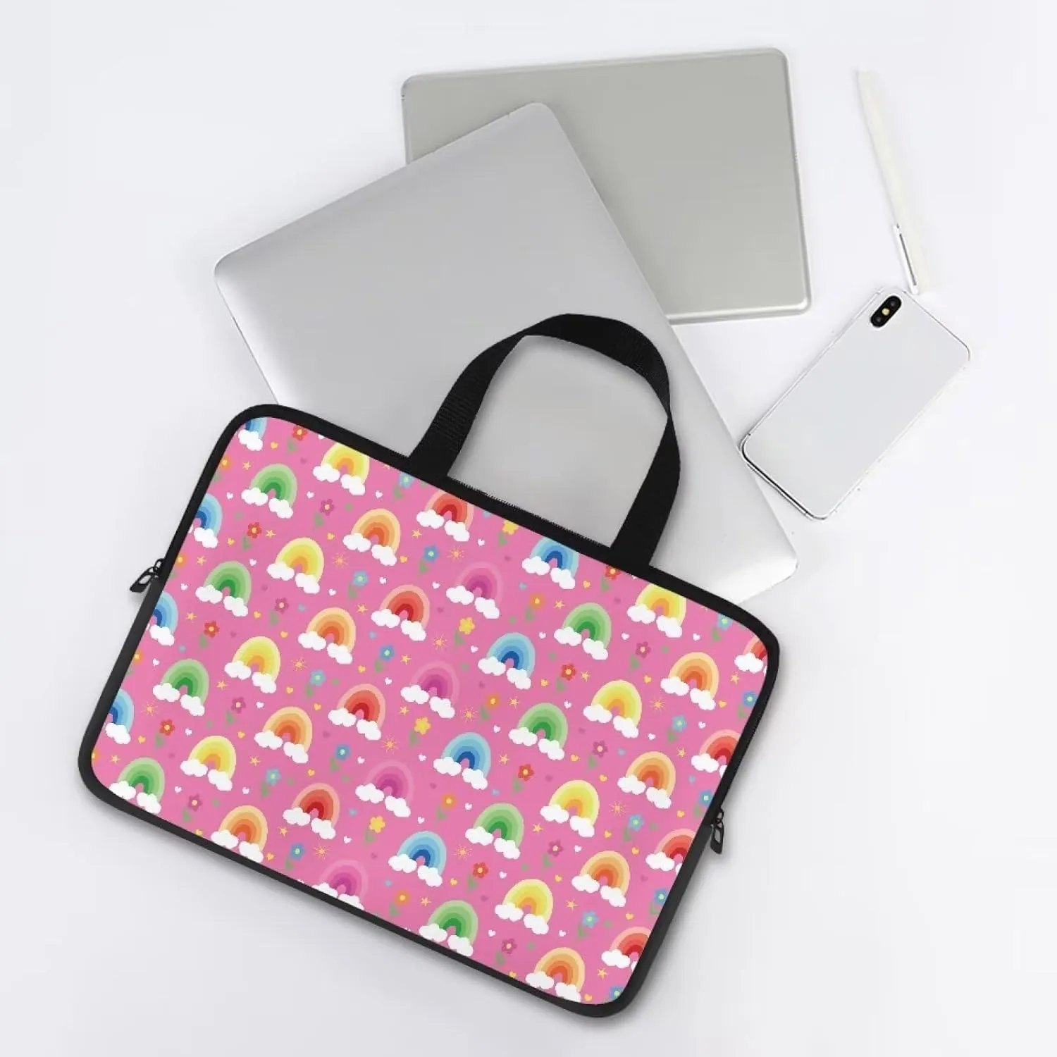 Uasibuni Laptop Sleeve Case with Handle for 14/15.6/ 17In Laptop,Laptop Case Cover Cute Laptop Bag for Women Men