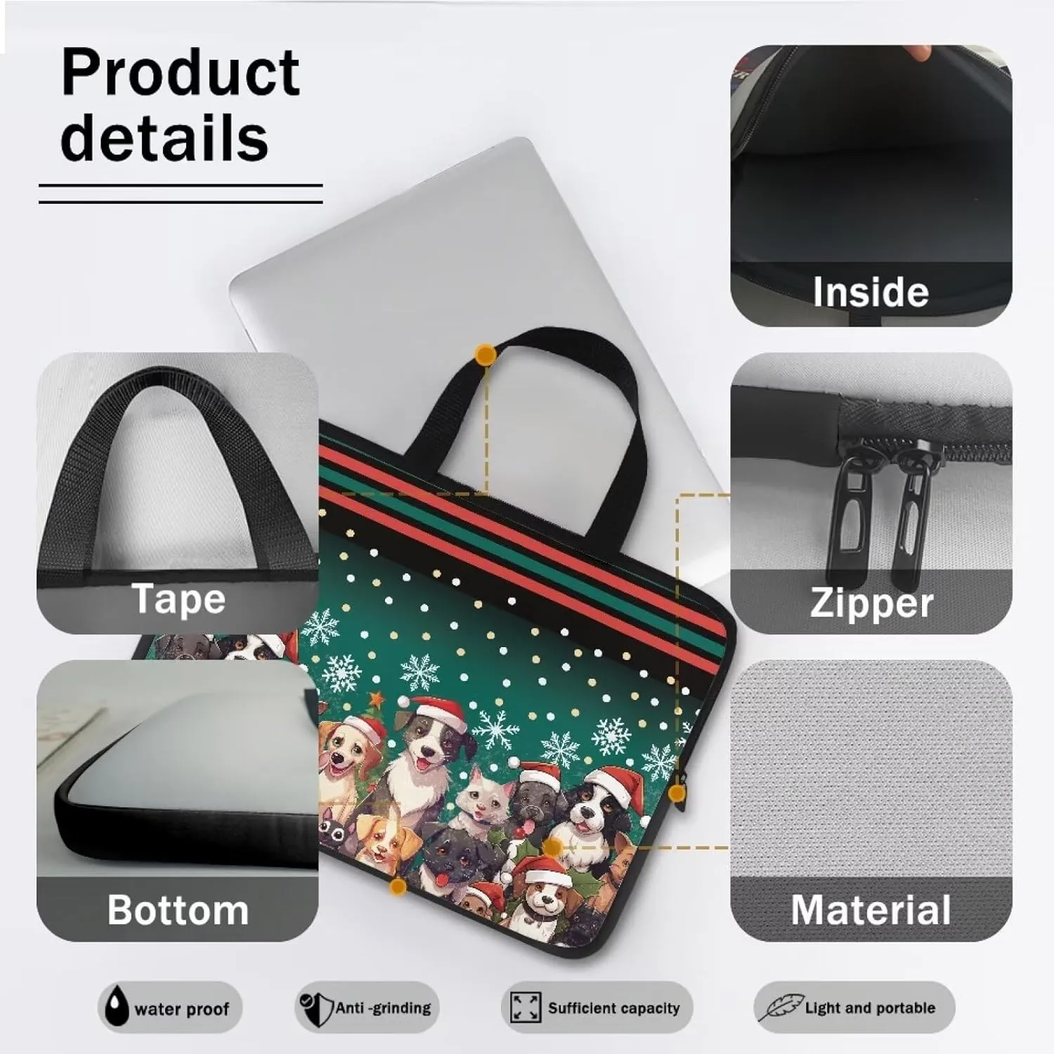 Uasibuni Women Stylish Laptop Bag 15.6 Inch Laptop Sleeve Bag Laptop Messenger Bag Briefcase Laptop Case