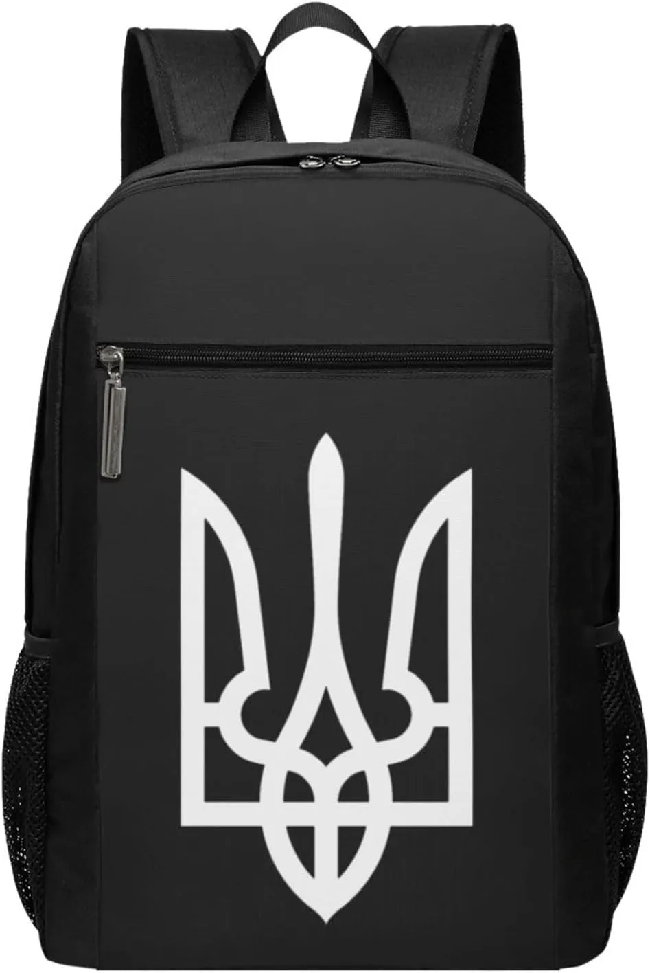 Ukraine Tryzub Proud Ukrainian Travel Laptop Backpack, Business Anti Theft Slim Sturdy Laptops Backpacks, College Computer Bag Gift for Men & Women Fits 17 Inch Notebook,Black