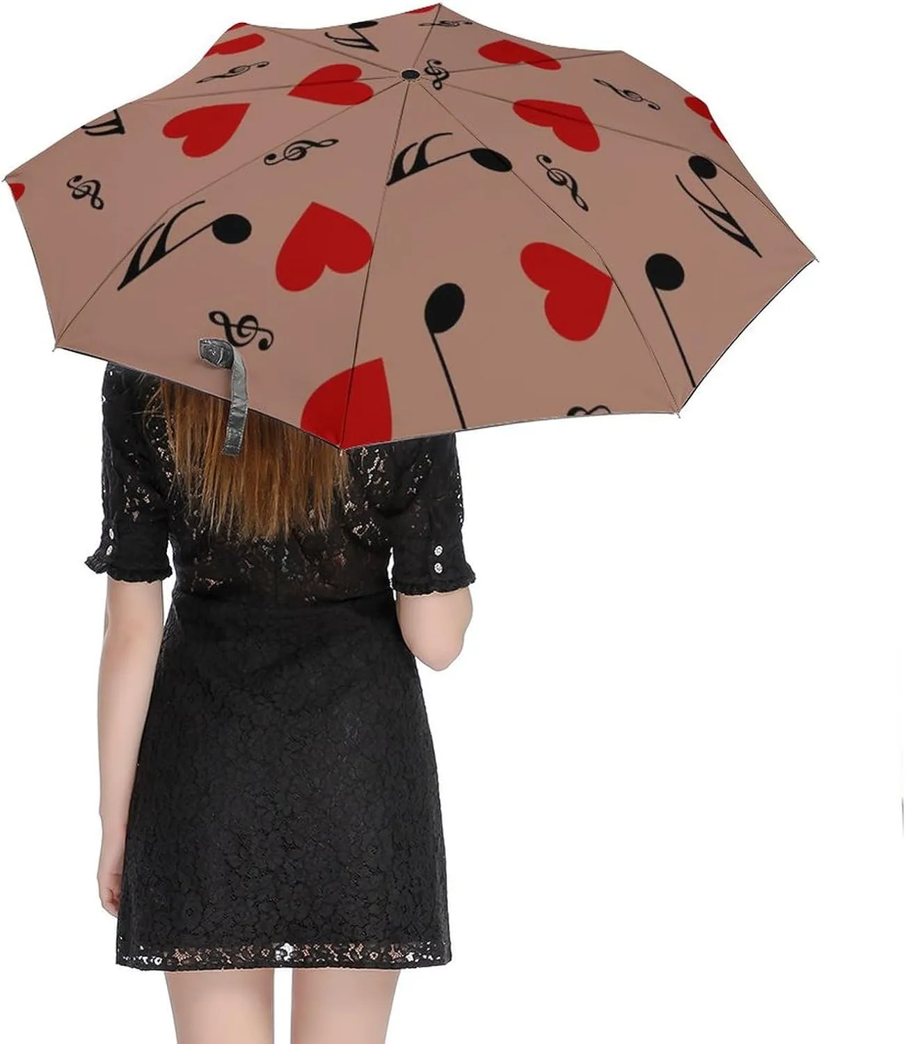 Umbrella Compact Folding Wooded Hunting Travel Umbrella Auto Open And Close for Windproof, Rainproof