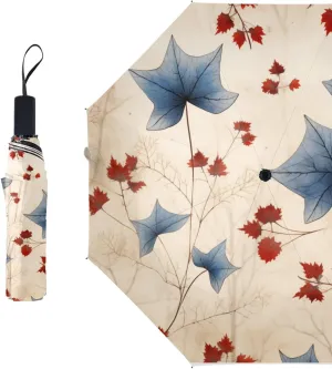 umbrella Travel Umbrella Anti-UV Umbrellas Strong Compact Umbrella,8 Reinforced Fiberglass Ribs Ergonomic Handle,for Men and Women