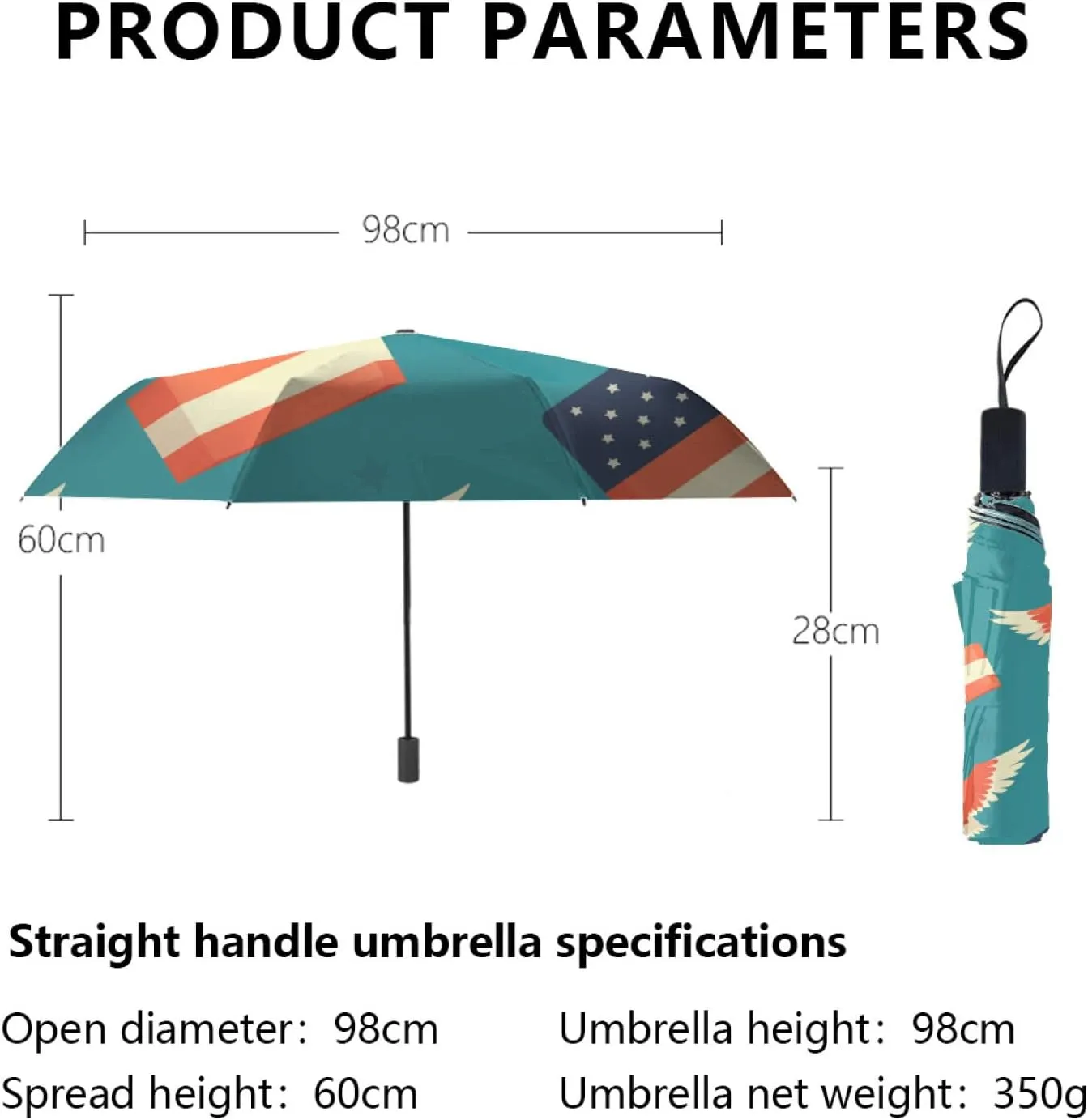 umbrella Travel Umbrella Anti-UV Umbrellas Strong Compact Umbrella,8 Reinforced Fiberglass Ribs Ergonomic Handle,for Men and Women