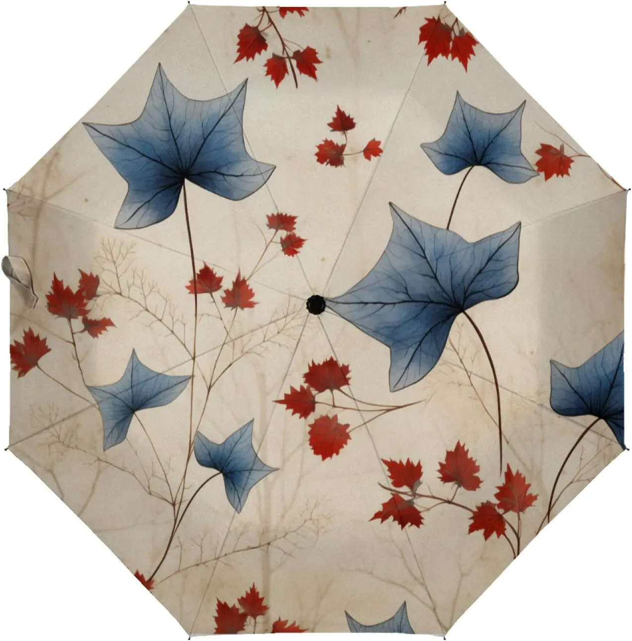umbrella Travel Umbrella Anti-UV Umbrellas Strong Compact Umbrella,8 Reinforced Fiberglass Ribs Ergonomic Handle,for Men and Women