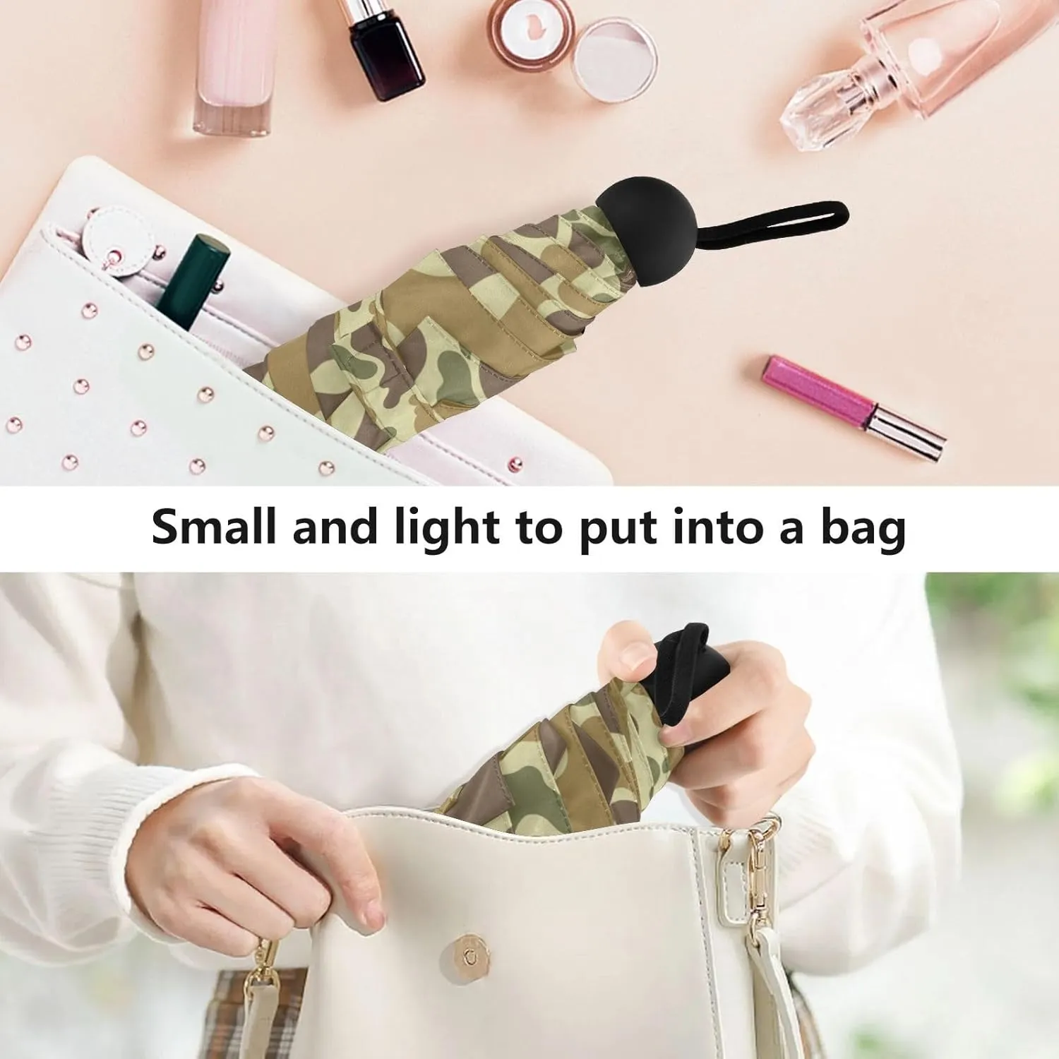 Umbrellas for Rain Travel Umbrella Windproof Small Folding Compact Mini Umbrella for Purse Lightweight Portable 1