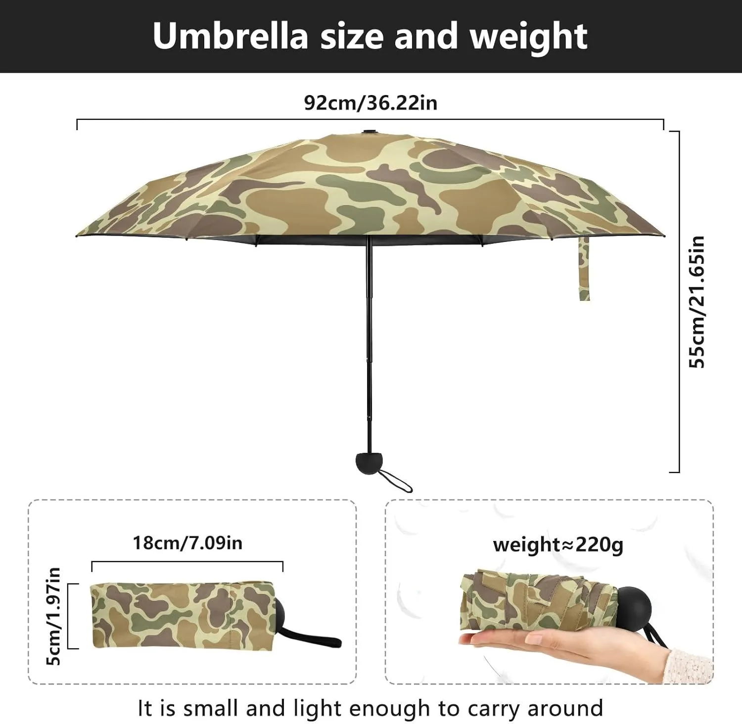 Umbrellas for Rain Travel Umbrella Windproof Small Folding Compact Mini Umbrella for Purse Lightweight Portable 1