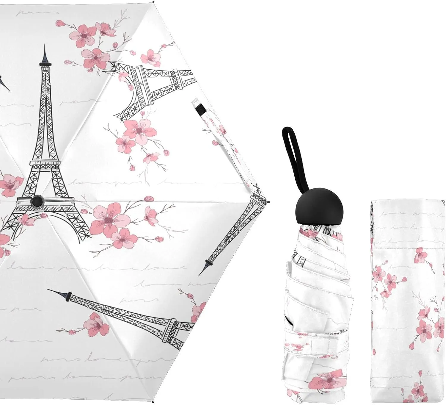 Umbrellas for Rain Travel Umbrella Windproof Small Folding Compact Mini Umbrella for Purse Lightweight Portable 1