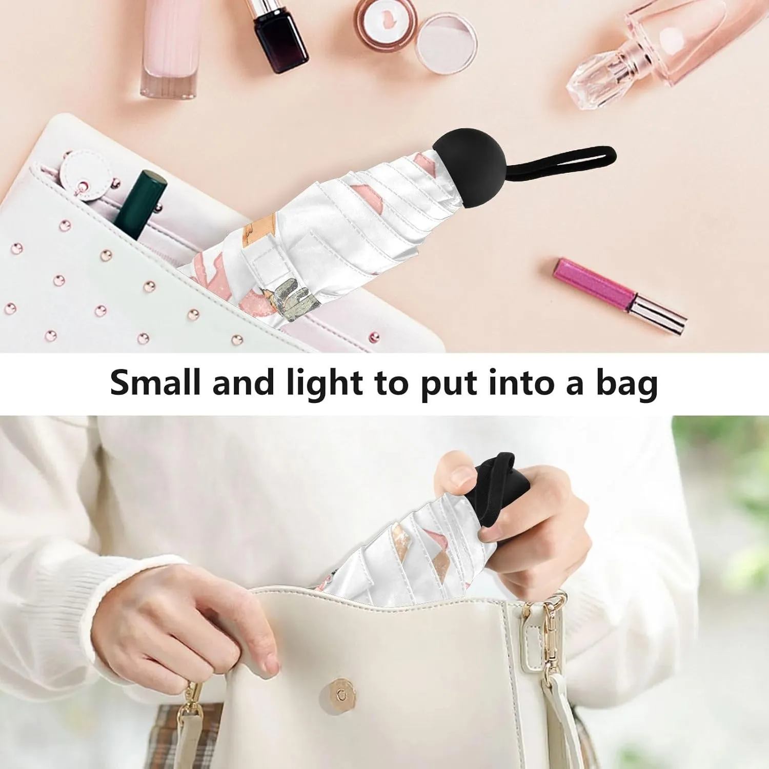 Umbrellas for Rain Travel Umbrella Windproof Small Folding Compact Mini Umbrella for Purse Lightweight Portable 1