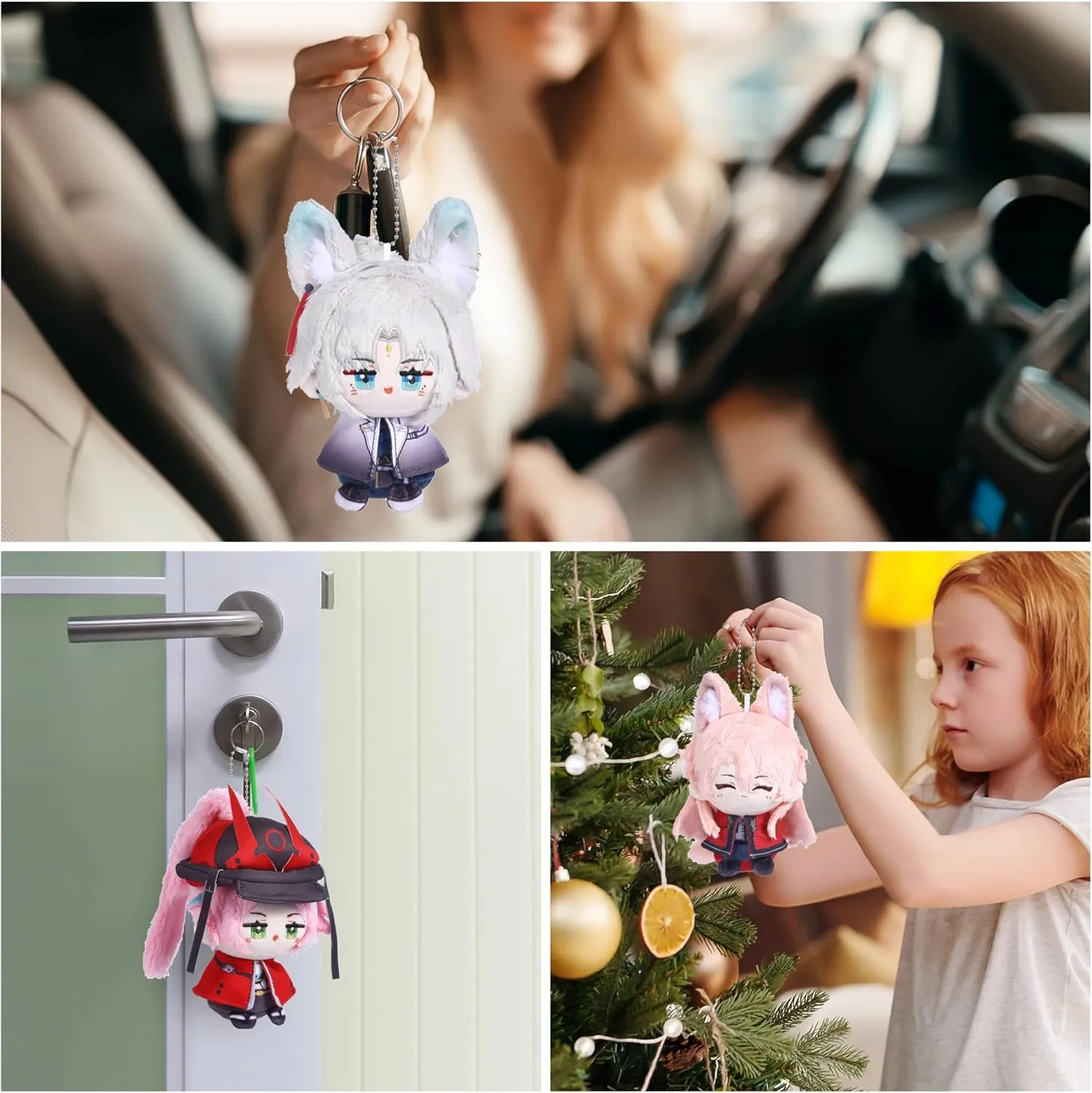 UTIEHD Honkai Star Rail Plush Keychains, Cute 4 Inch Collectible Dolls, Compact Size for Bags and Keys for Fans (Lingsha)