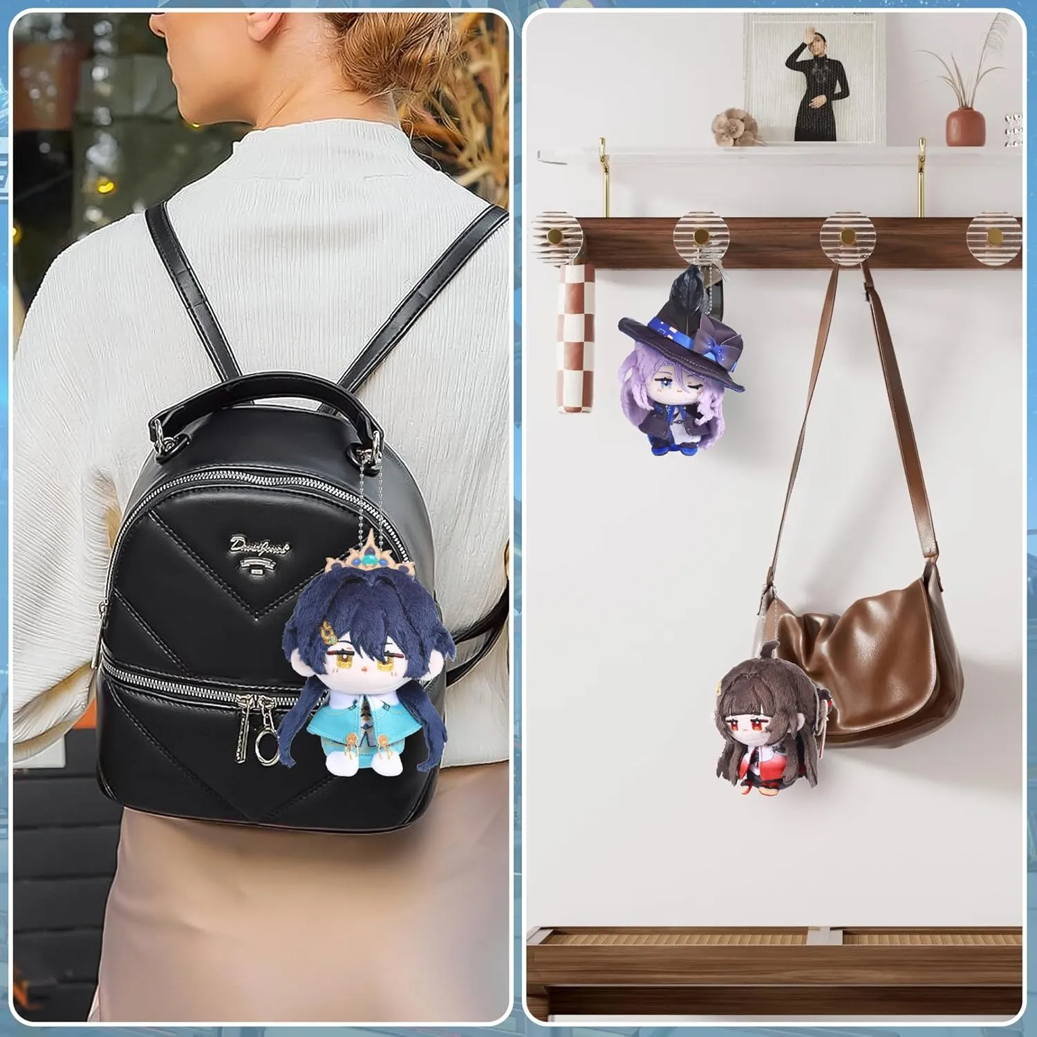 UTIEHD Honkai Star Rail Plush Keychains, Cute 4 Inch Collectible Dolls, Compact Size for Bags and Keys for Fans (Lingsha)