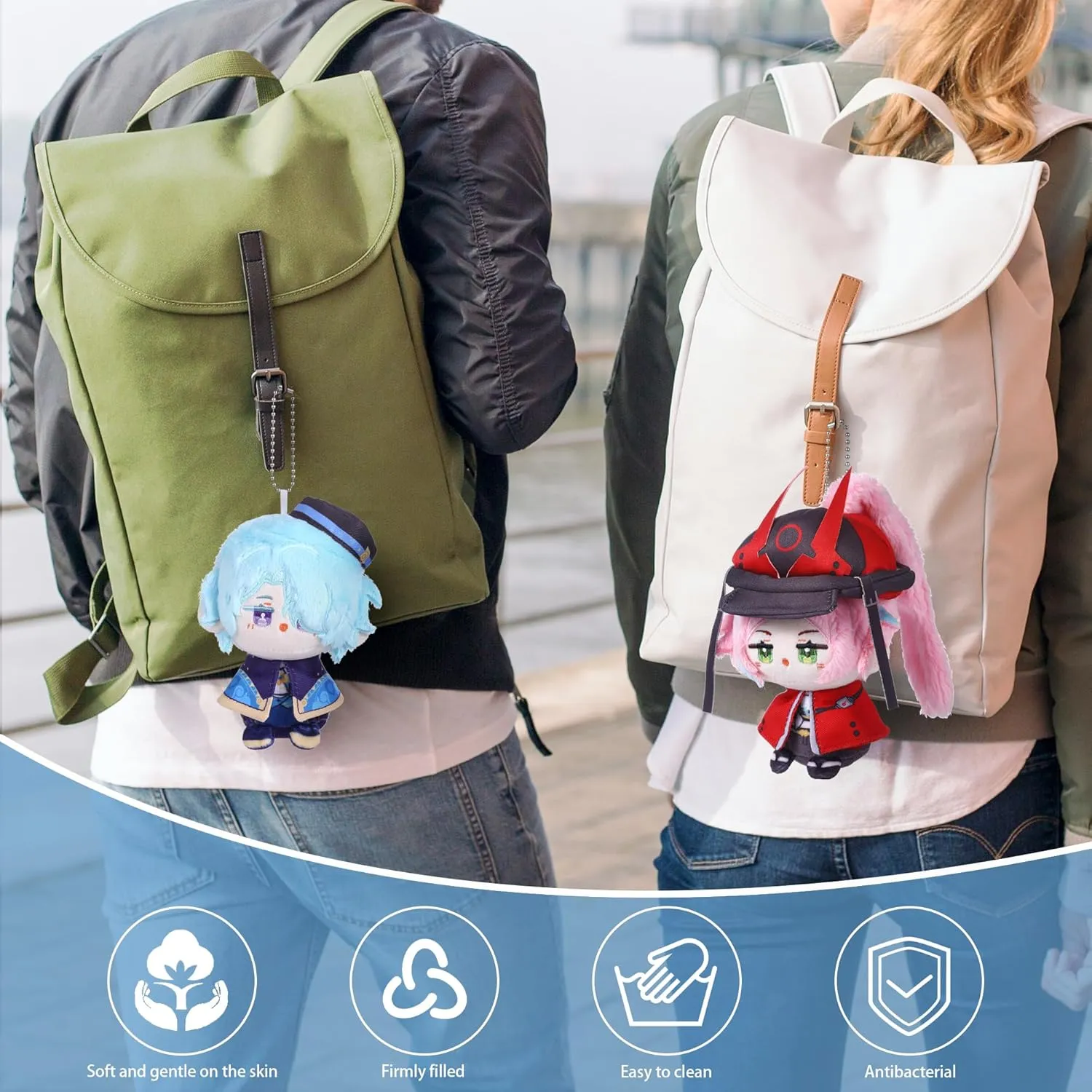 UTIEHD Honkai Star Rail Plush Keychains, Cute 4 Inch Collectible Dolls, Compact Size for Bags and Keys for Fans (Lingsha)