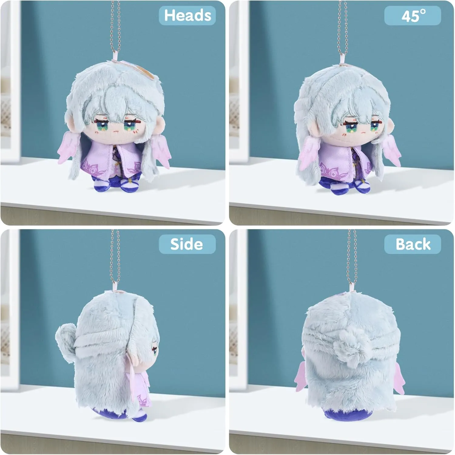 UTIEHD Honkai Star Rail Plush Keychains, Cute 4-Inch Collectible Dolls - Compact Size for Bags and Keys for Fans