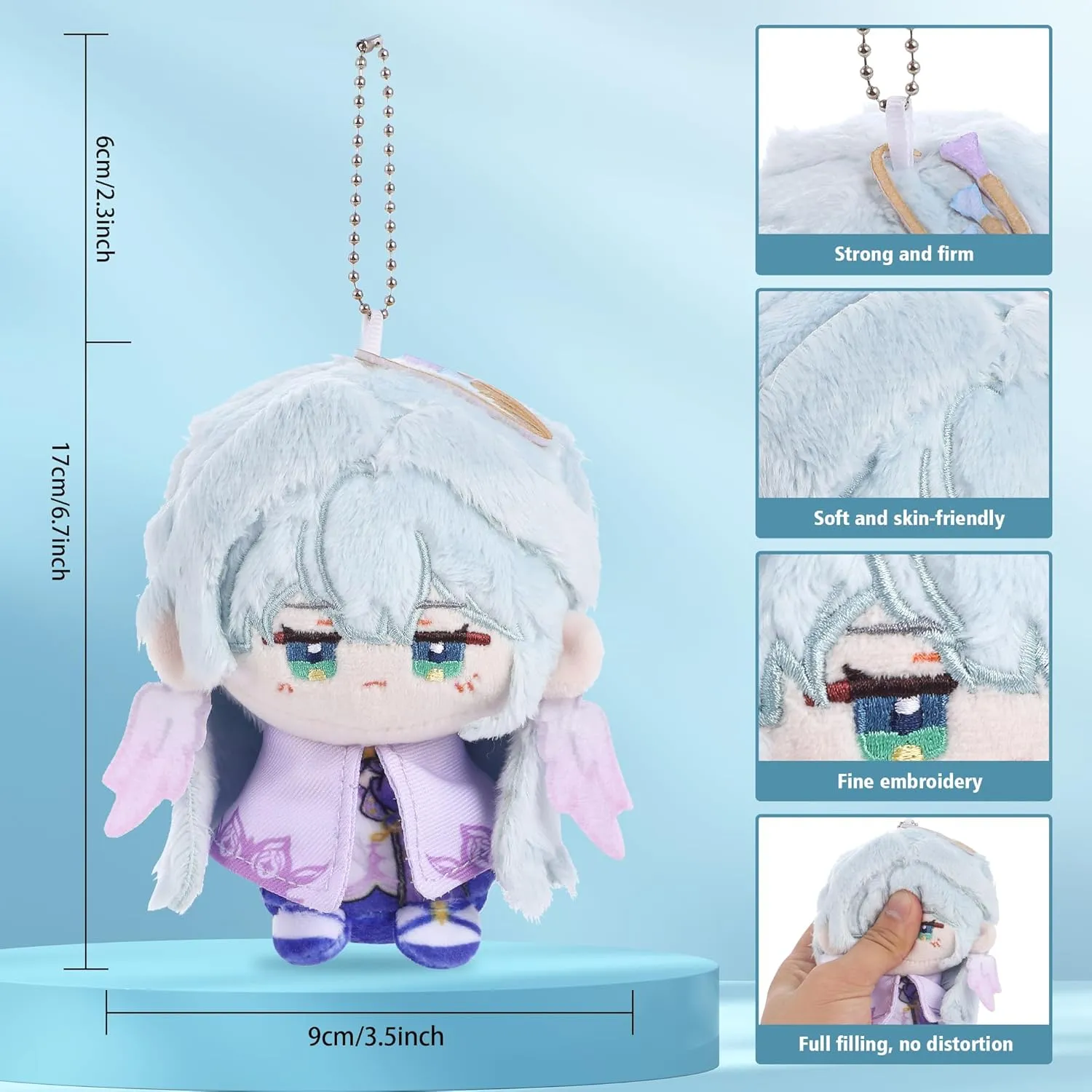 UTIEHD Honkai Star Rail Plush Keychains, Cute 4-Inch Collectible Dolls - Compact Size for Bags and Keys for Fans