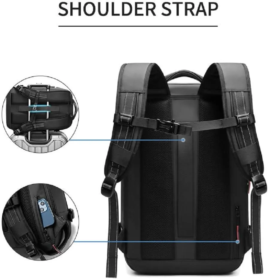 Vacpack Backpack, Vacpack Vacuum Backpack Luggage, Waterproof And Anti-Theft Expandable Large Capacity (Gray   Vacuum Pump)