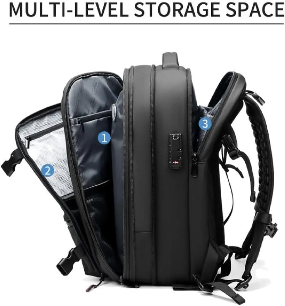 Vacpack Backpack, Vacpack Vacuum Backpack Luggage, Waterproof And Anti-Theft Expandable Large Capacity (Gray   Vacuum Pump)